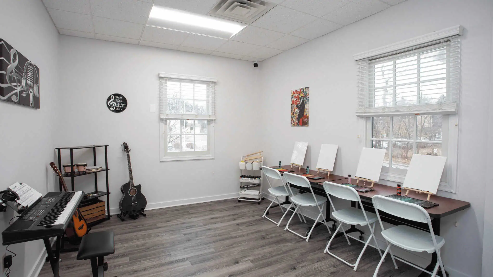 Art room at Rolling Hills Recovery Center.