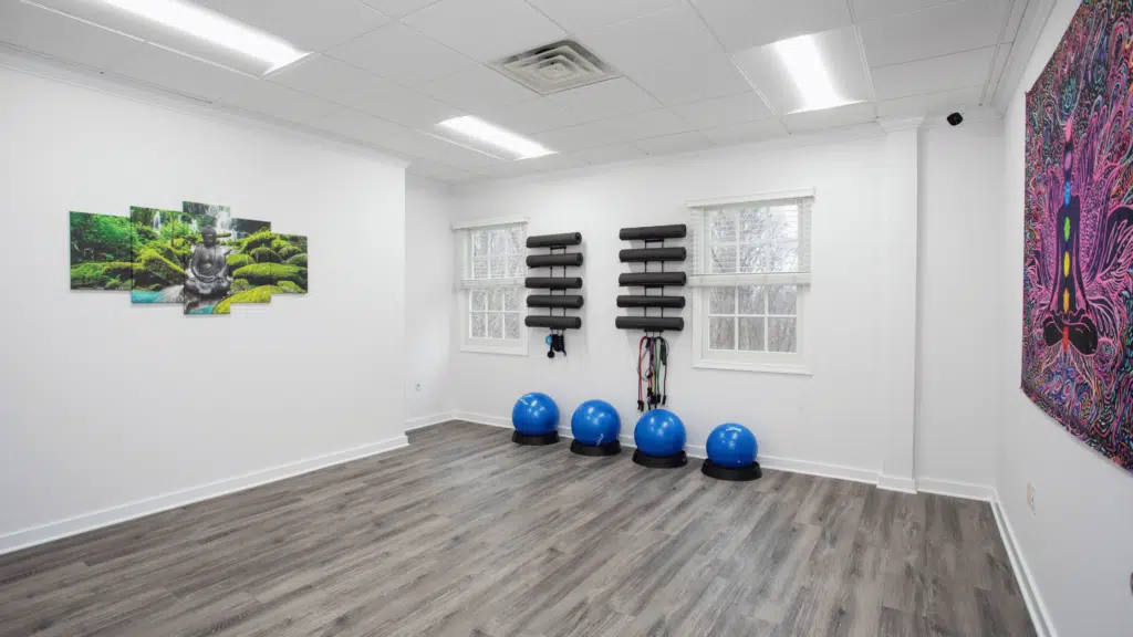Yoga room at Rolling Hills Recovery Center.