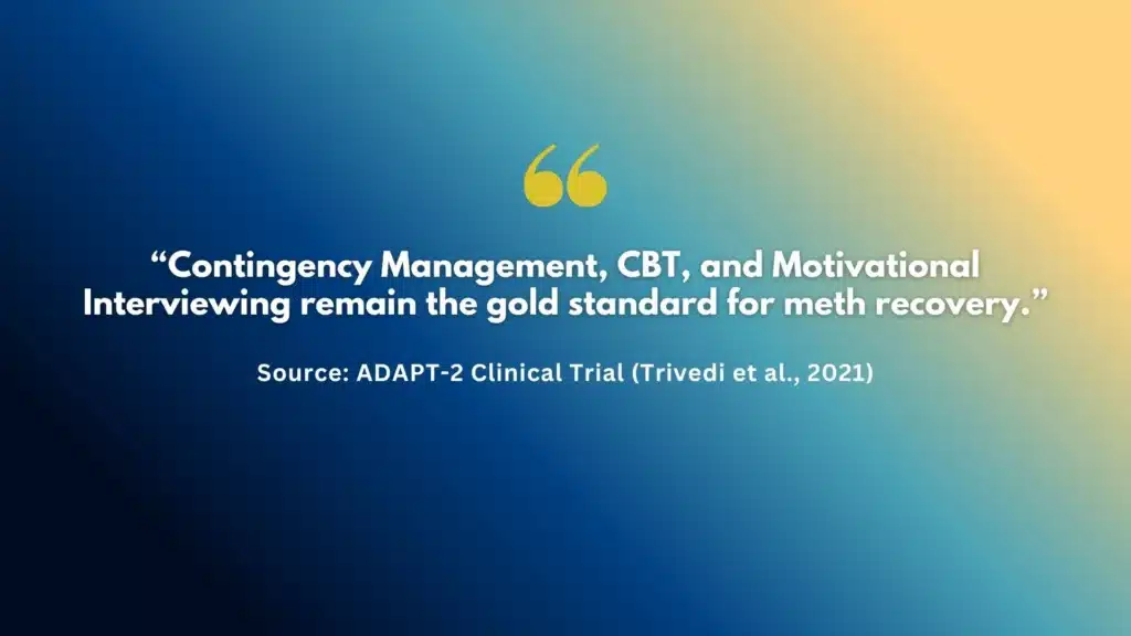 Minimalist quote graphic highlighting gold-standard meth addiction treatment methods used in evidence-based recovery. Minimalist quote graphic highlighting gold-standard meth addiction treatment methods used in evidence-based recovery.